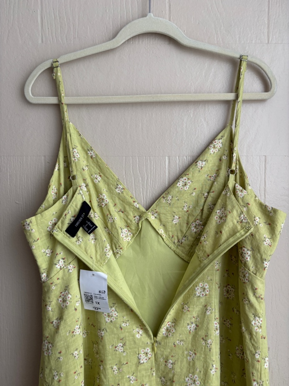 Forever 21 1X Boho Floral Print Lightweight Midi Dress NEW - Picture 9 of 9